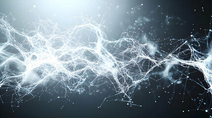 Poster - Abstract Network Design With Glowing Lines And Dots