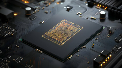 Poster - High Tech Processor On Circuit Board
