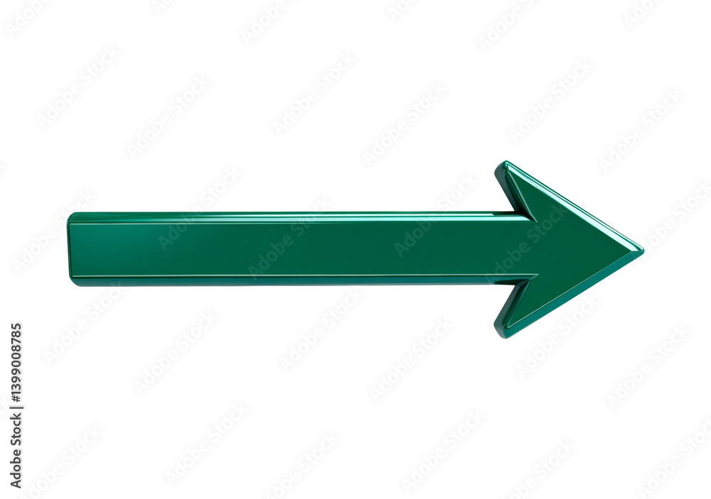 Green arrow isolated on transparent background Stock Photo | Adobe Stock