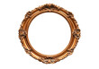© practice  - Vintage round antique gold frame mockup PNG