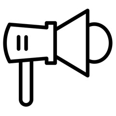 Poster - Megaphone Person Tool Line Icon