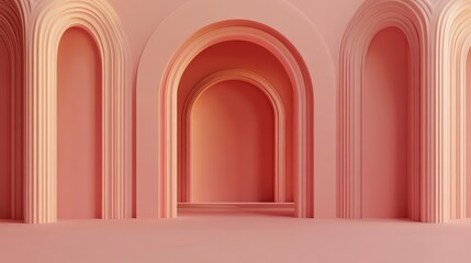 Poster - A minimalist backdrop in a soft peach tone with subtle texture, leaving room in the center for creative design or text.