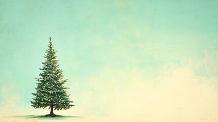 Poster - A vintage Christmas tree ornament resting on a soft background, warm and inviting with plenty of copy space for a message.