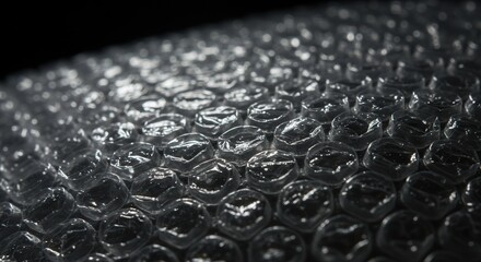 Poster - Close-up of Protective Bubble Wrap Material with Air Bubbles
