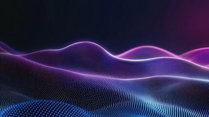 Aufkleber - Abstract digital background featuring mesh grid in dark blue and purple. Represents big data technology with a low-poly wireframe network in a futuristic design.