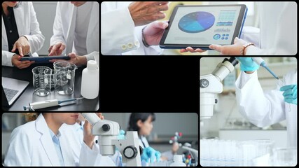 Poster - 様々な科学実験シーンのコラージュ映像