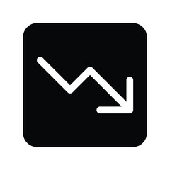 Wall Mural - black square stock crash icons