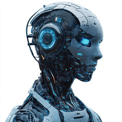 Aufkleber - robot cyborg woman