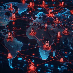 Poster - A global network of interconnected digital devices and services.