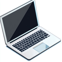 Aufkleber - laptop on white background