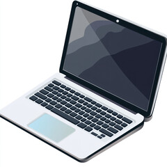 Aufkleber - laptop isolated on white background