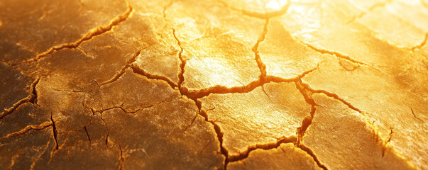 Poster - A cracked and broken surface, possibly a rock or a piece of wood. The cracks and breaks give the impression of a worn and weathered appearance