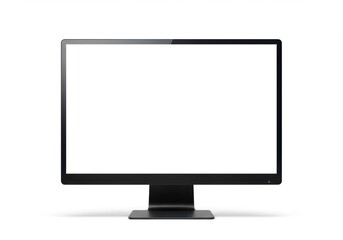 Wall Mural - Monitor with a blank display isolated on white background