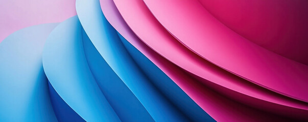 Poster - A blue and pink striped piece of paper. The blue and pink stripes are arranged in a way that creates a sense of movement and depth. The image conveys a feeling of energy and excitement