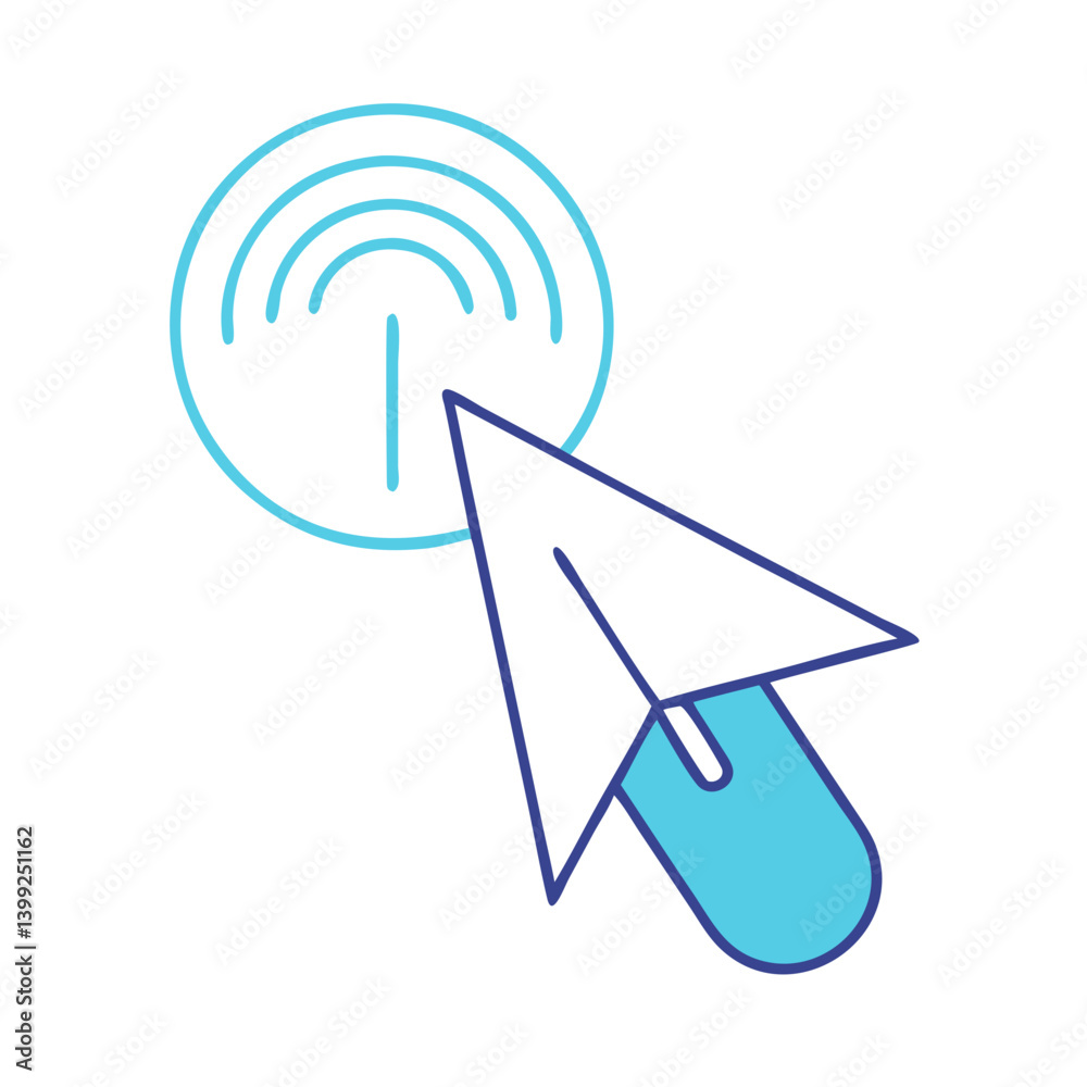 mouse click cursor icon, mouse click cursor vector illustration-simple ...