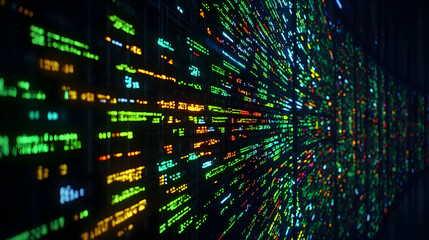 Poster - Abstract Glowing Data Stream Visual