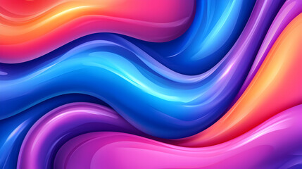 Aufkleber - Vibrant Swirling Liquid Marble Texture in Blue Purple and Red