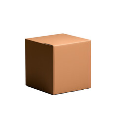 Poster - Cardboard Box Packaging on Plain White Background Matte Texture and Crisp Shadow Minimalist Industrial Chic Scene for Product Display or Mockup