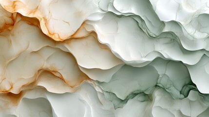 Aufkleber - Ethereal Fluidity: An artistic vision of abstract art, evoking a sense of flowing form in a watercolor style, featuring an exquisite palette of soft earthy tones. 