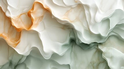 Aufkleber - Ethereal Fluidity: An artistic vision of abstract art, evoking a sense of flowing form in a watercolor style, featuring an exquisite palette of soft earthy tones. 