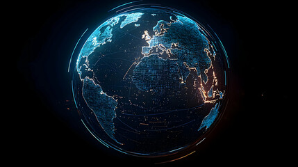Poster - Abstract Digital Globe Visualization