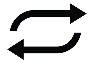 Aufkleber - Arrow icon, vector. Direction symbol Left and right arrows symbol, vector. Exchange icon design for logo, website, app. vector illustration.