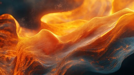 Poster - A vibrant swirl of fiery colors, resembling flowing molten lava or dynamic energy, creating a captivating abstract visual effect.