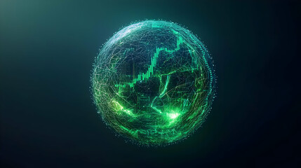 Poster - Abstract Illuminated Globe Design