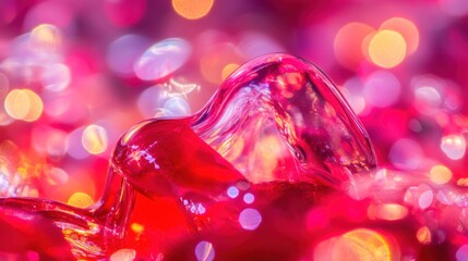 Poster - A close up image depicting a lovely glossy heart shaped object