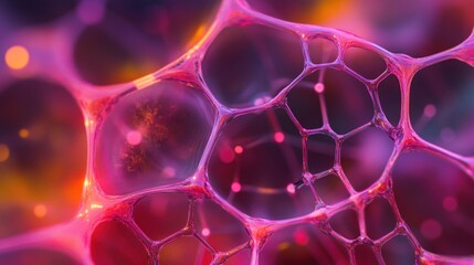 Poster - A close up view of abstract cell like structures