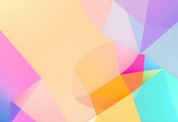 Wall Mural - vibrant pastel geometric shapes in abstract composition, modern, vector graphic