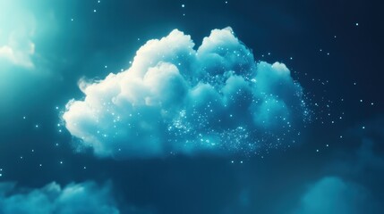 Leinwandbilder - Cloud computing overlay for data center or memory computer system with software, digital, or cybersecurity.