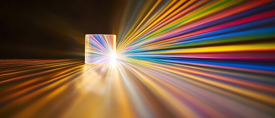 Poster - Prism dispersing light into a spectrum of colors