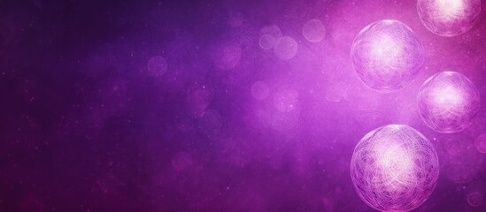 Poster - Ethereal orbs floating in a vibrant purple space, creating a dreamlike ambiance