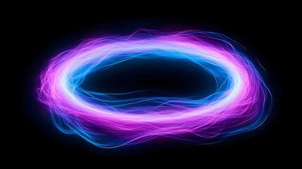 Poster - A glowing ring of light with a blend of blue and purple hues