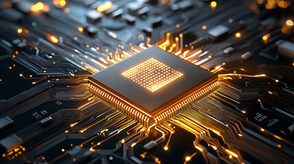 Poster - exploring the future of technology circuit board innovation digital realm graphic art macro perspect
