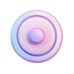 Poster - A vibrant, circular, 3D model with pastel shades and concentric rings.