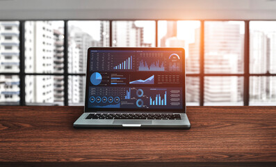 Poster - business data dashboard provide business intelligence analytic for marketing strategy planning snugl