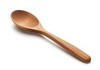 © Vooglo.com - A wooden spoon is displayed on a white background with a shadow and a smooth surface texture shown clearly