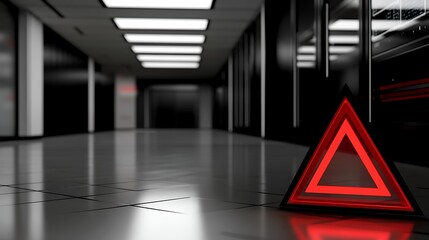Poster - Server room alert.  Warning sign in data center