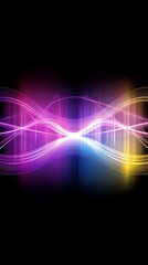 Aufkleber - Abstract vibrant energy waves