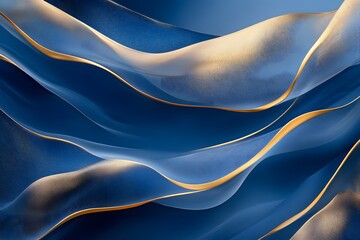 Poster - Blue Wavy Abstract Background for Tech Design