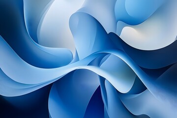 Poster - Flowing Wave Lines Minimalist Abstract Art