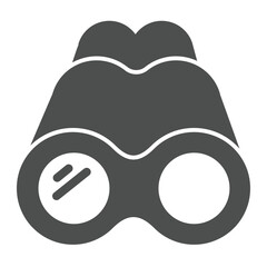 Poster - binoculars solid icon, marine navigation concept. vector graphics. magnifying lens glass, spyglass t