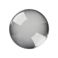 Poster - transparent glass sphere on white background