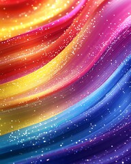 Poster - Abstract rainbow swirling design with glittery particles