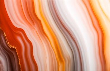 Leinwandbilder - Swirling bands of orange, white, and grey create an abstract, agate-like pattern.  The smooth, flowing lines suggest a natural, organic texture.