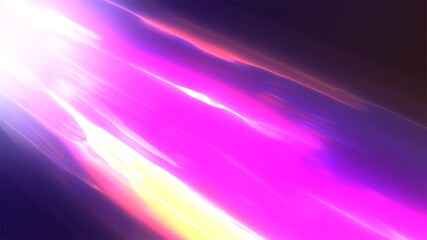 Poster - A futuristic pink and purple light trail moving at high speed across a dark background, video in high quality 4k, motion design
