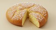 © Ukilats - Light beige and orange baked pastry close up