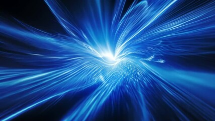 Poster - blue energy burst: an abstract illustration depicting a vibrant blue energy burst, radiating outward
